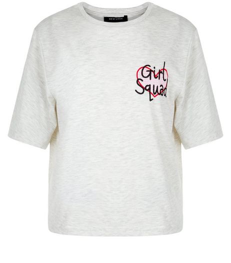 Teens Grey Girl Squad Heart T-Shirt | New Look