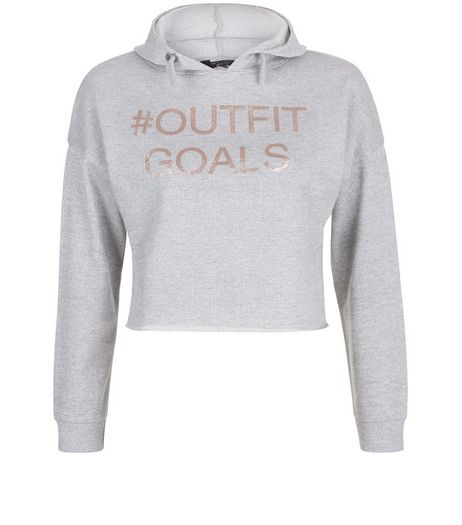 Teens Grey Outfit Goals Hooded Sweater | New Look