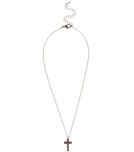 Silver Cross Pendant Necklace | New Look