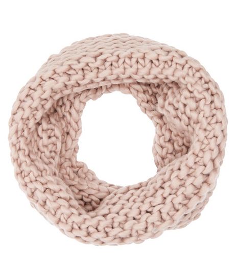 Pink Knitted Snood | New Look