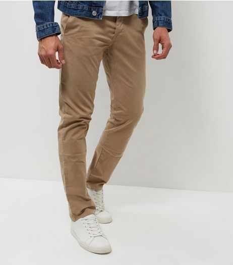 Stone Slim Chinos | New Look