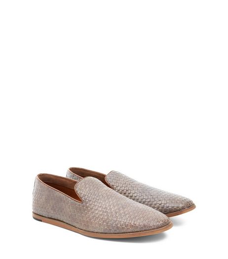 Tan Woven Slip On Loafers | New Look