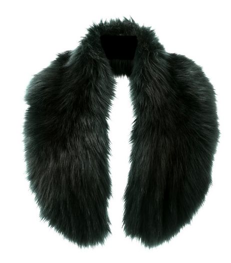 Black Faux Fur Collar | New Look