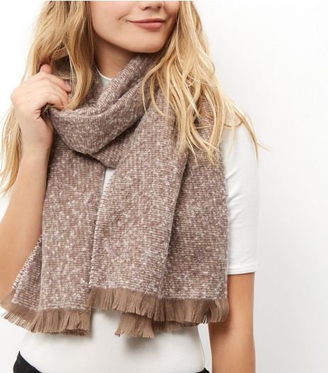 Pink Boucle Textured Scarf | New Look