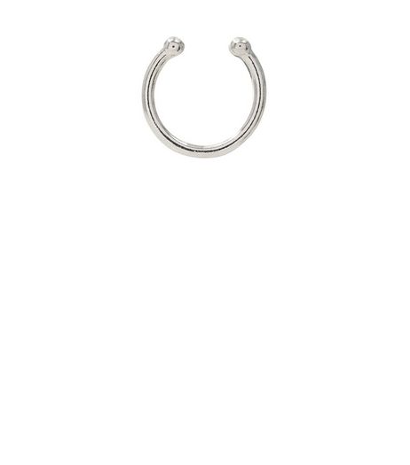 Silver Lip Ring | New Look