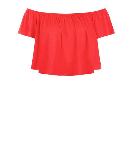 Blue Vanilla Red Bardot Neck Top | New Look