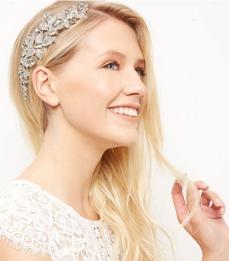 Crystal Leaf Hair Slide | New Look