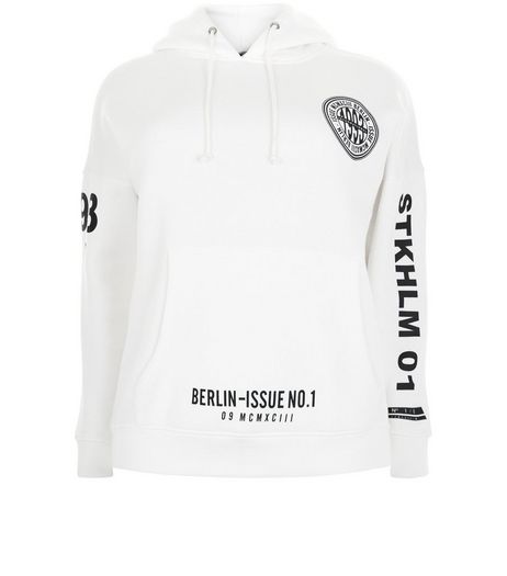 Curves White City Print Hoodie | New Look