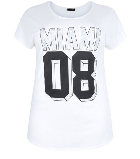 Curves Miami 08 T-Shirt | New Look