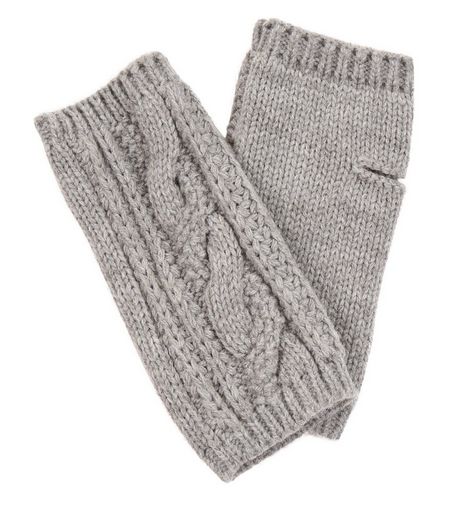 Grey Ribbed Handwarmers | New Look
