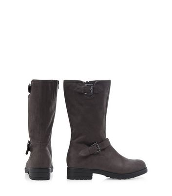 biker boots wide fit
