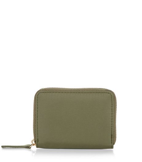 Khaki Mini Zip Around Card Holder | New Look