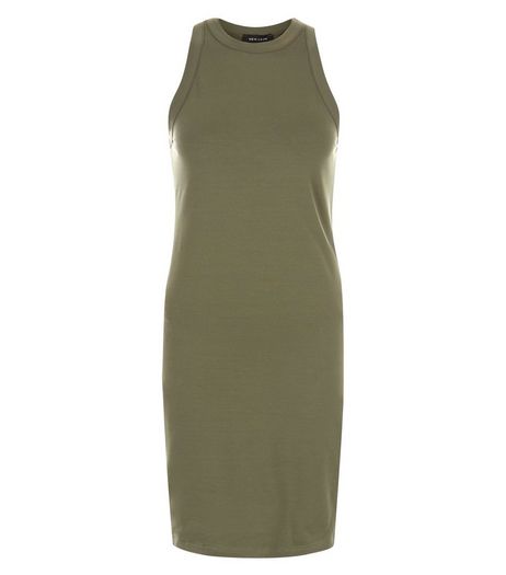 Khaki Sleeveless Bodycon Dress | New Look