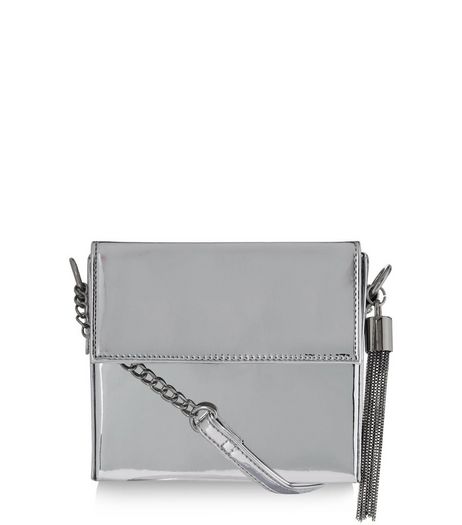 Silver Metallic Shoulder Bag | New Look