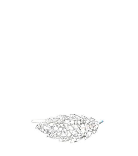 Crystal Diamante Leaf Brooch | New Look