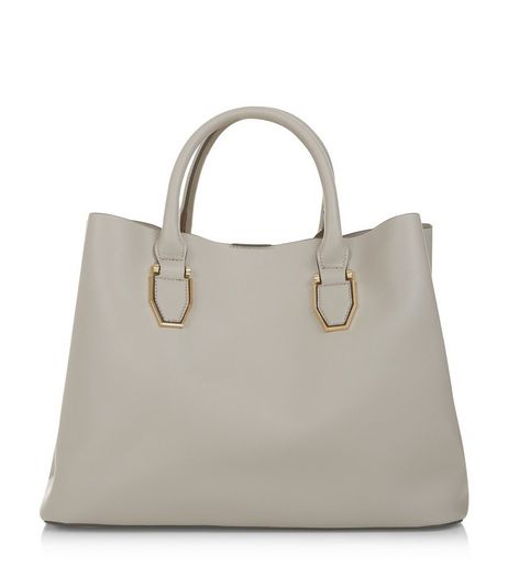 Grey Tote Bag | New Look