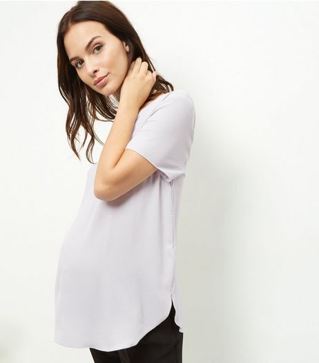 Maternity Light Grey V Neck Woven Top | New Look