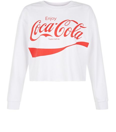 Teens White Coca-Cola Sweater | New Look