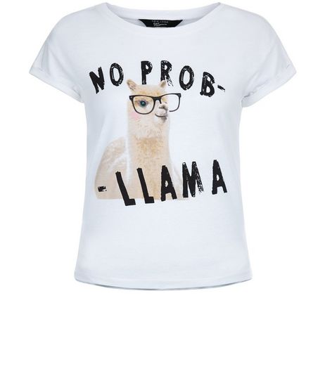 Girls No Prob Llama T-Shirt | New Look