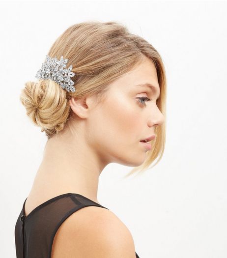 Crystal Oversized Floral Hair Slide | New Look