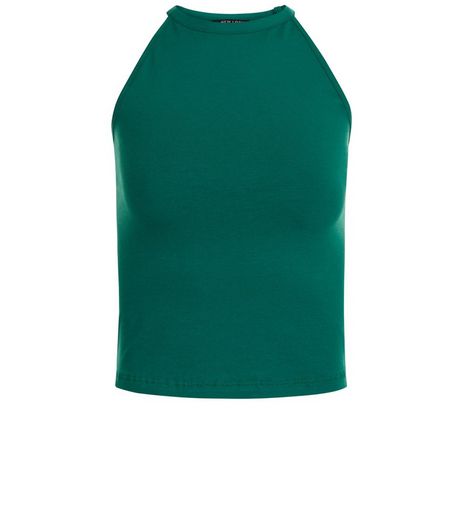 Teens Green High Neck Cami | New Look
