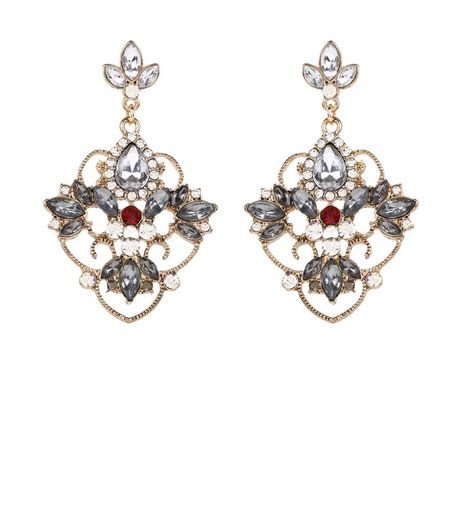 Red Gem Stone Chandeliers | New Look