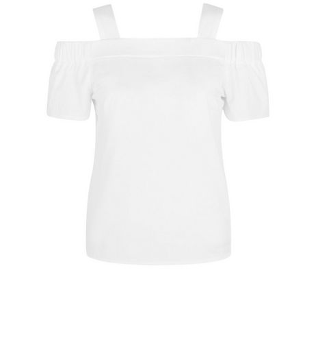 Petite White Cold Shoulder Top | New Look