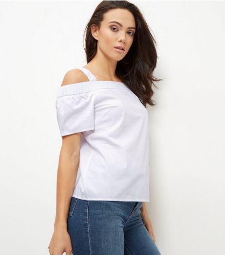 Tall White Cold Shoulder Top | New Look