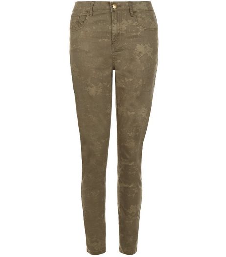 Anita and Green Khaki Camo Print Skinny Jeans | New Look
