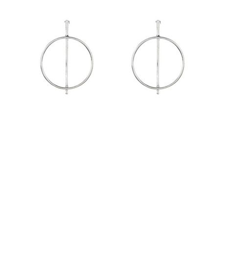 Silver Hoop and Stick Earrings | New Look