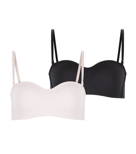 Teens 2 Pack Pink and Nude Bandeau Strapless Bras | New Look