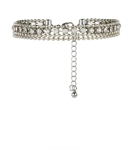 Silver Diamanté Layered Anklet | New Look