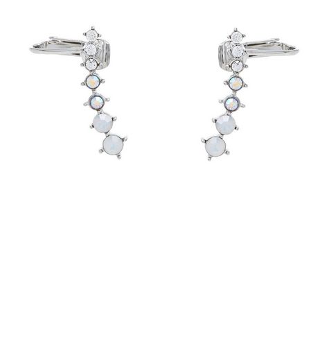 2 Pack Silver Iridescent Earcuffs | New Look