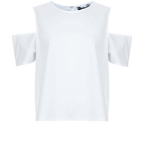Teens White Cold Shoulder Top | New Look