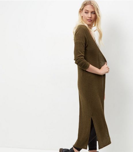 Tall Khaki Longline Cardigan | New Look