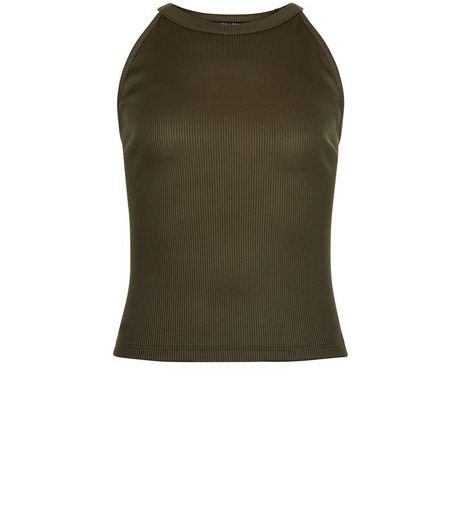 Teens Khaki High Neck Cami | New Look
