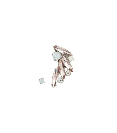 Pink Oval Shard Ear Cuff Pack | New Look