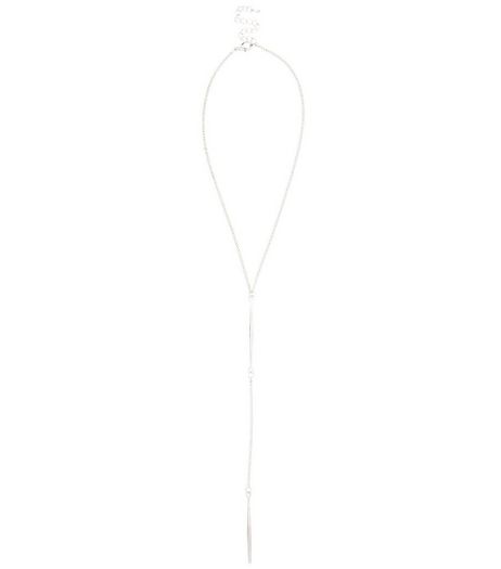 Silver Chain Drop Necklace | New Look