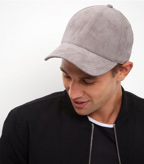 Grey Suedette Cap | New Look