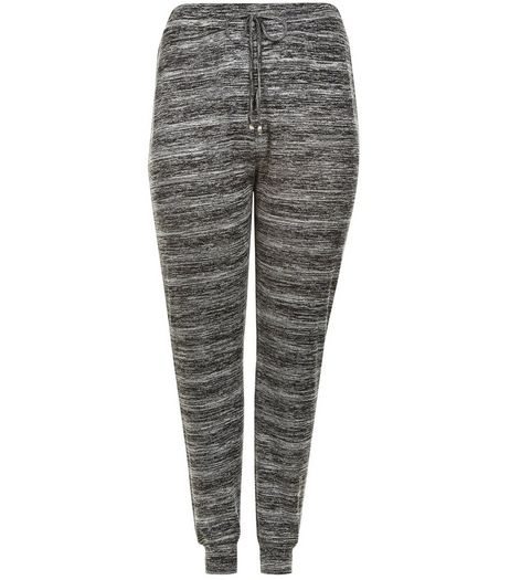 Curves Grey Space Dye Stud Trim Lounge Joggers | New Look
