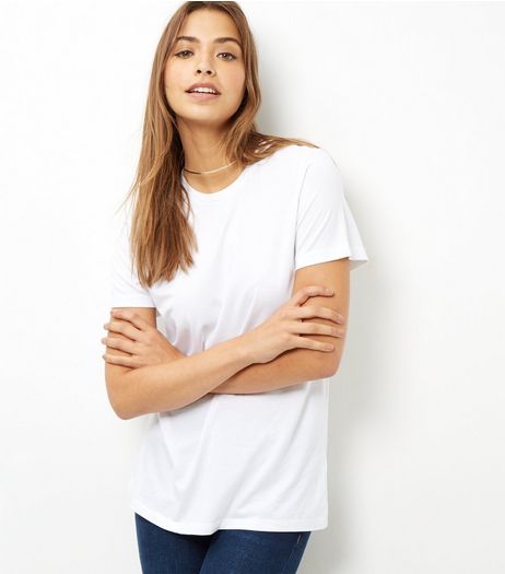 White Boyfriend T-Shirt | New Look