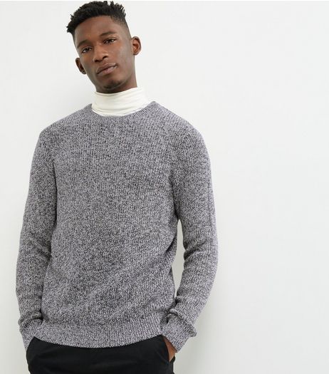 Light Grey Twist Ribbed Crew Neck Jumper | New Look