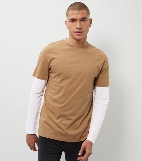 Tan Layered Long Sleeve Top | New Look