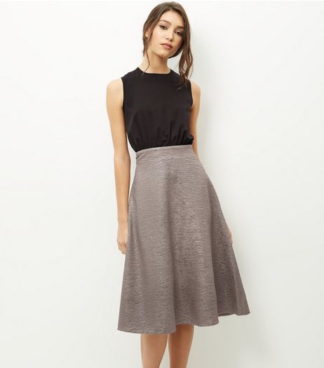 AX Paris Grey 2 in 1 Skater Dress | New Look