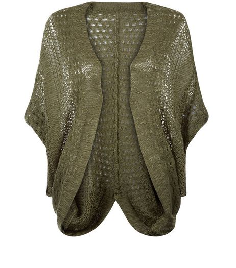 Apricot Khaki Crochet Cardigan | New Look