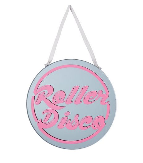 Silver Roller Disco Plaque | New Look