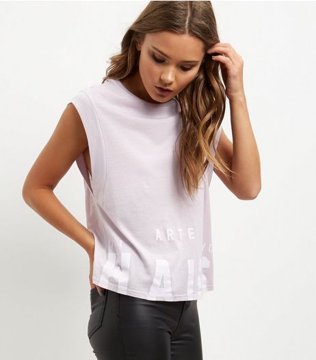 Shell Pink Arte Haus Print Tank Top | New Look