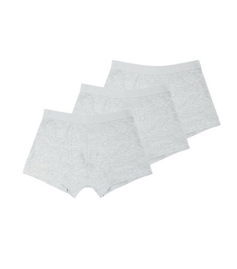 3 Pack Grey Trunks | New Look