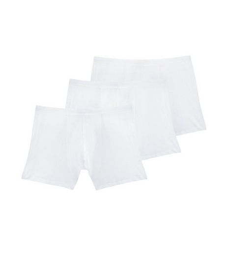 3 Pack White Boxer Briefs | New Look