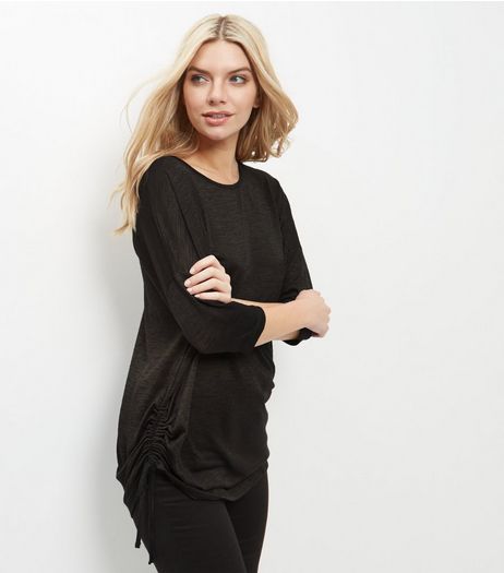 Khaki Ruched Side Top | New Look
